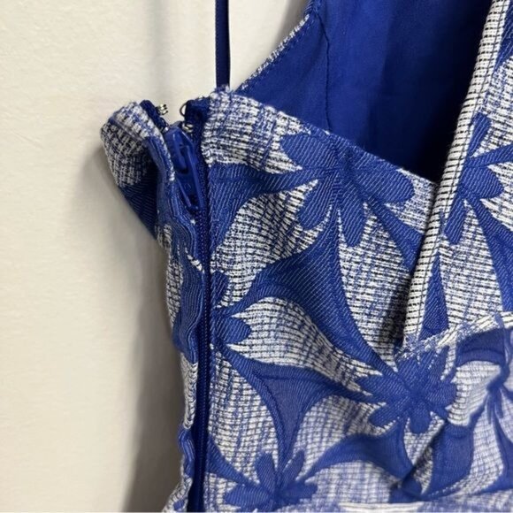 ModCloth Pleated Fit and Flare Halter Floral Dress, Size Small - Picture 7 of 8